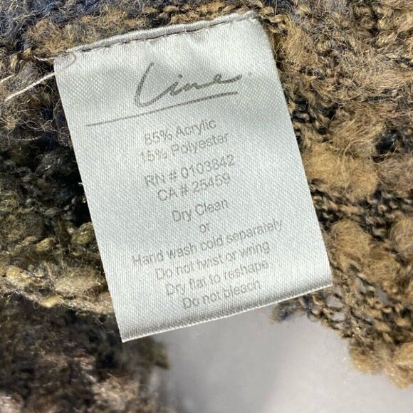 Line Women's Ombré Blue Loose Knit Long Sleeve Crew Neck Long Sweater S/C46 - Picture 6 of 6